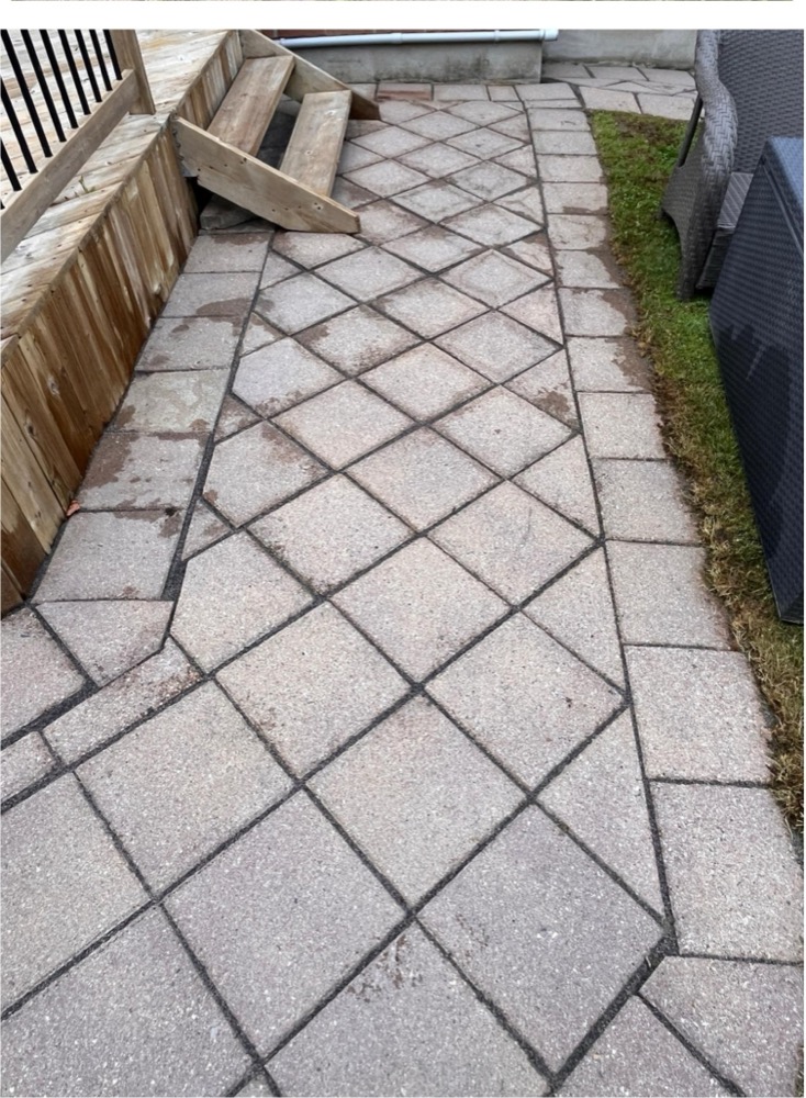 Power washed paver walkway in London, Ontario